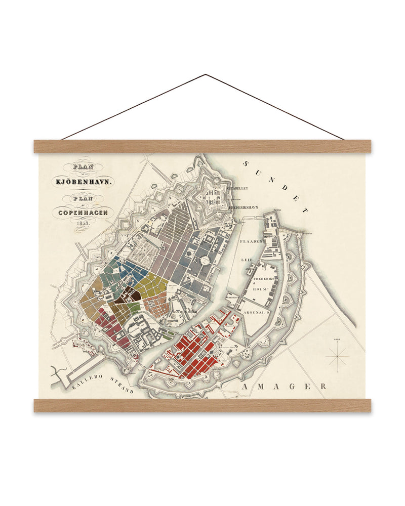 Map of Copenhagen 1853